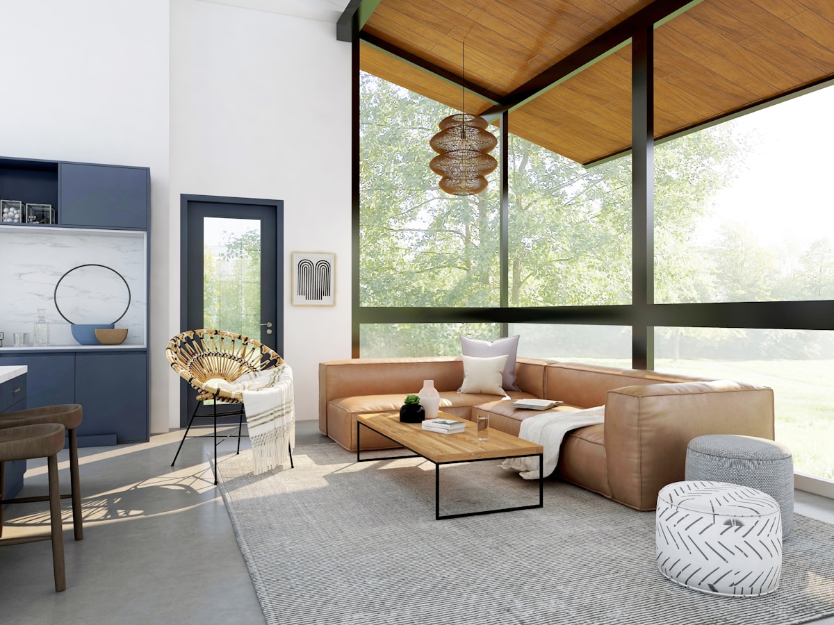 Bright living room for a smart-home project